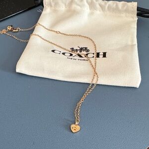 Coach Gold Heart Pendant Necklace